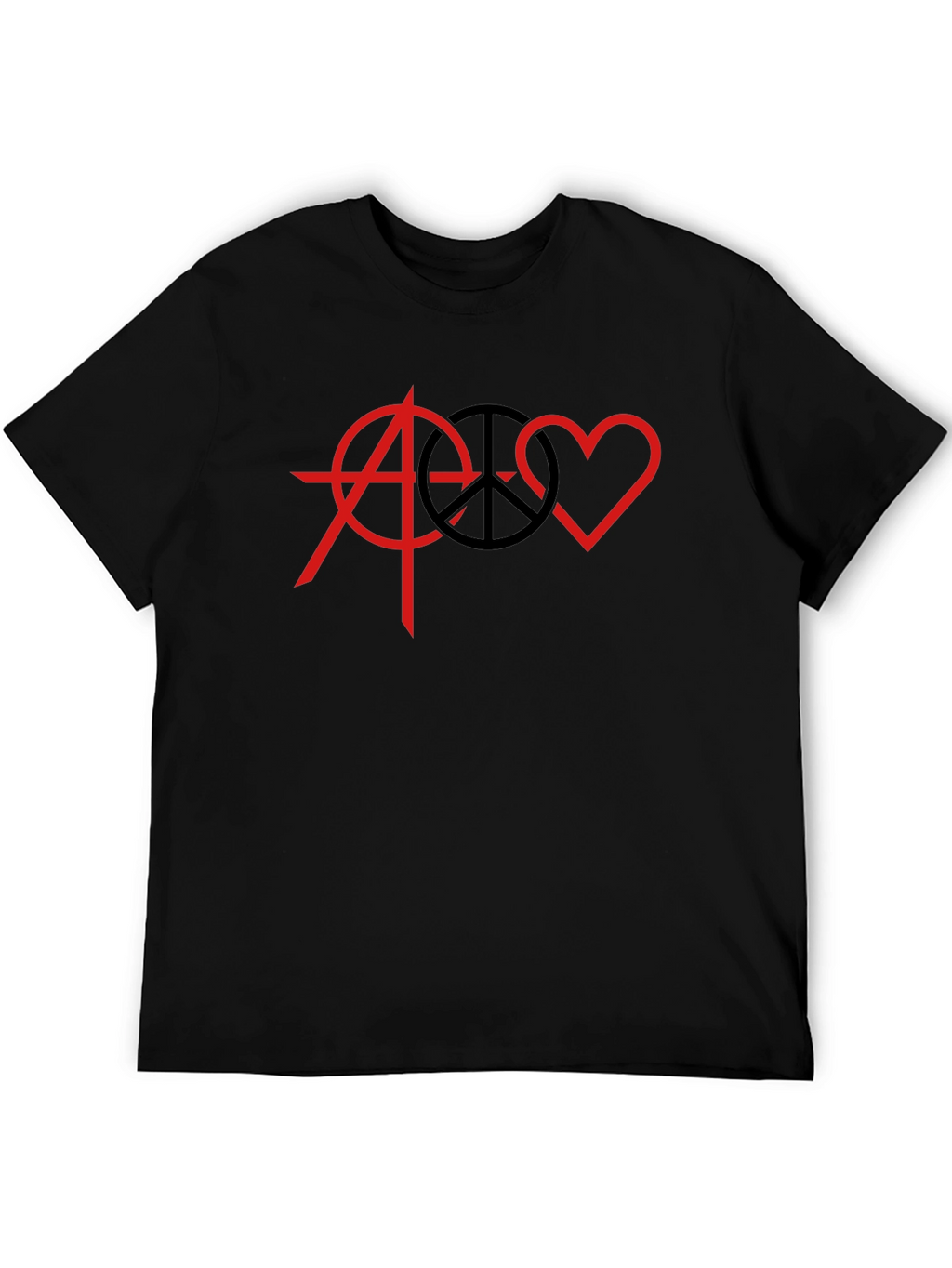 Anarchy Peace Love Graphic T-Shirt