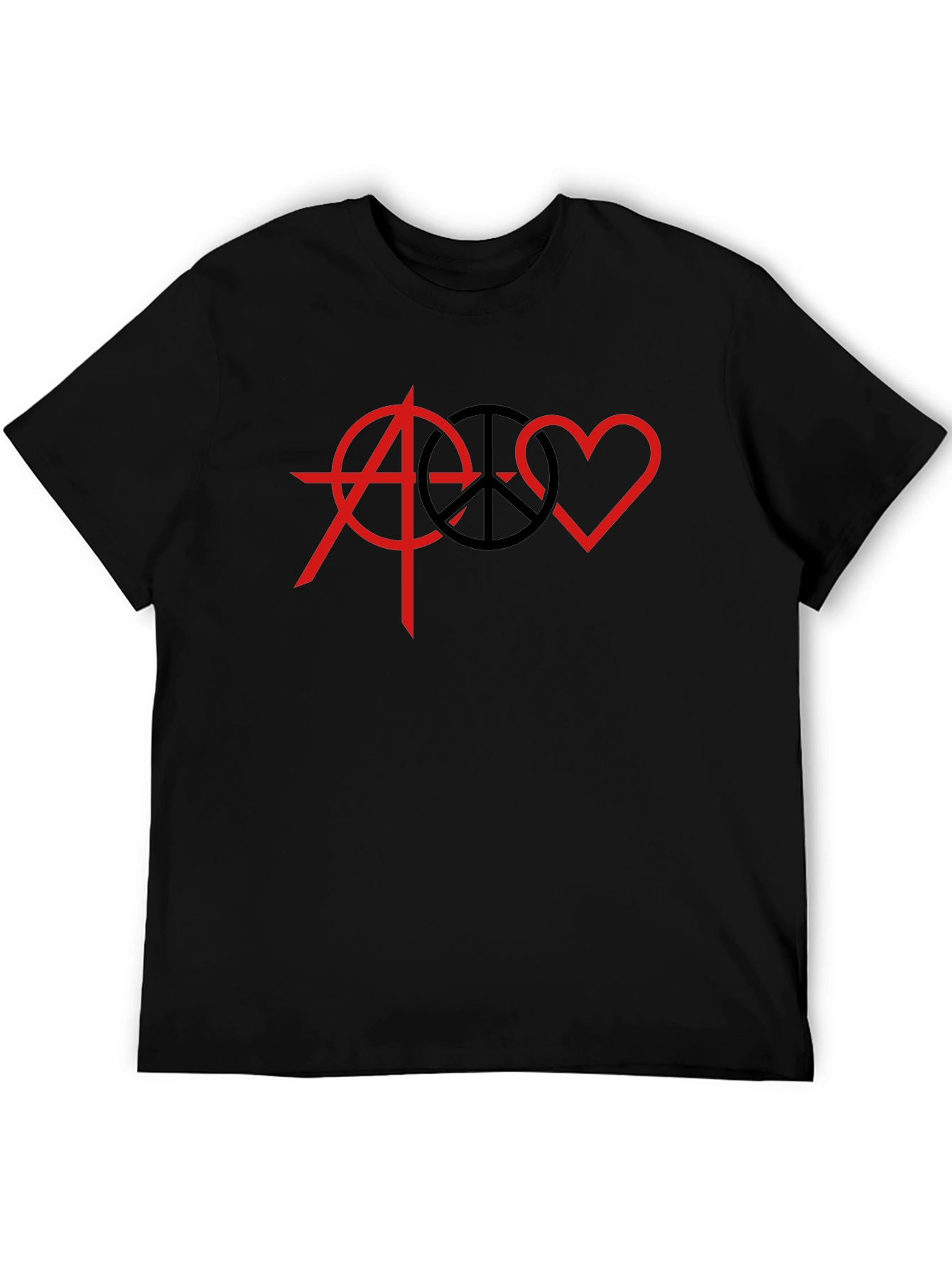 Anarchy Peace Love Graphic T-Shirt
