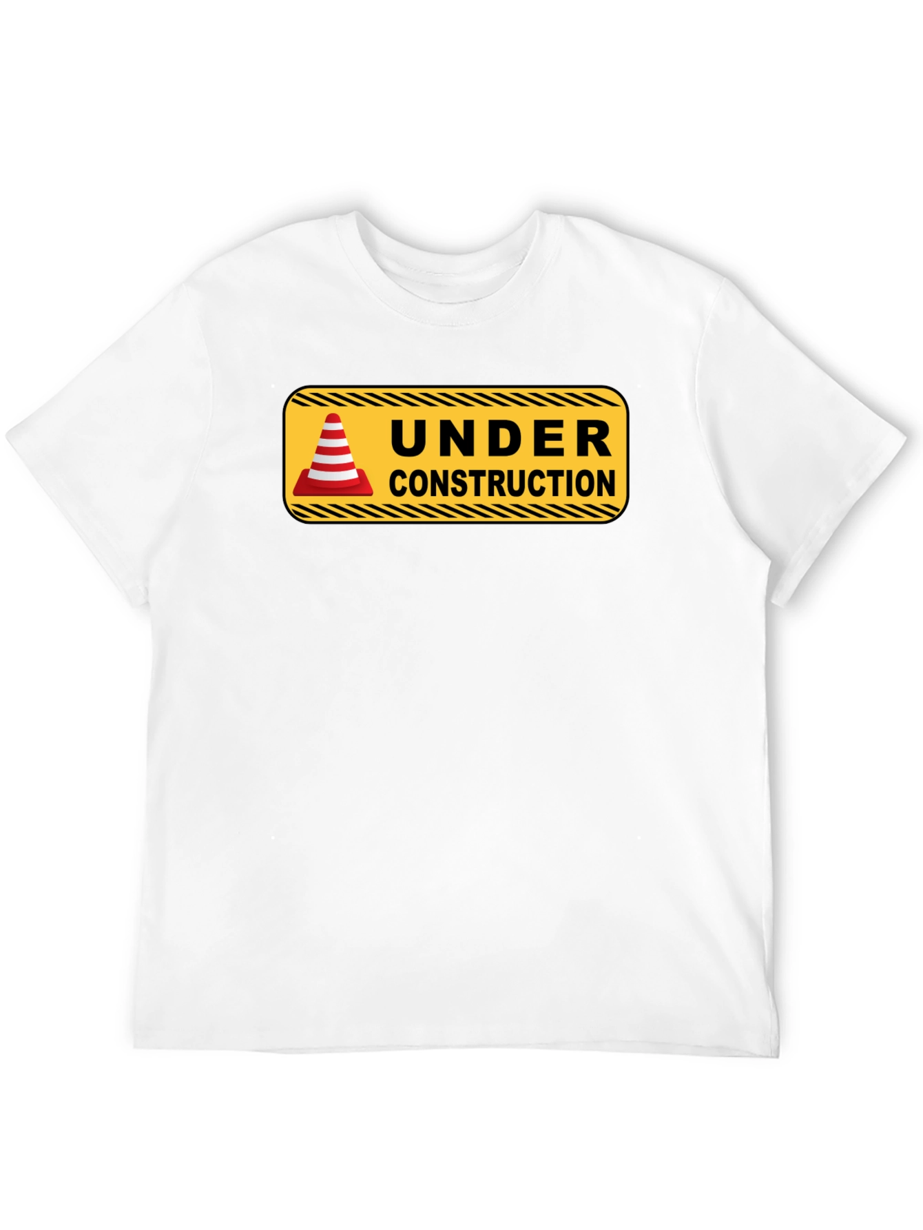 Under Construction Graphic Tee - Mens Black T-Shirt