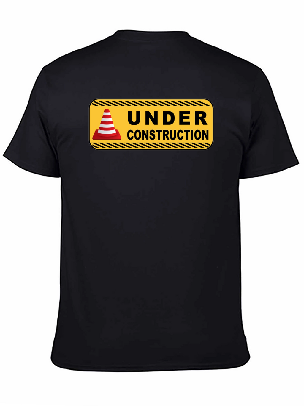 Under Construction Graphic Tee - Mens Black T-Shirt