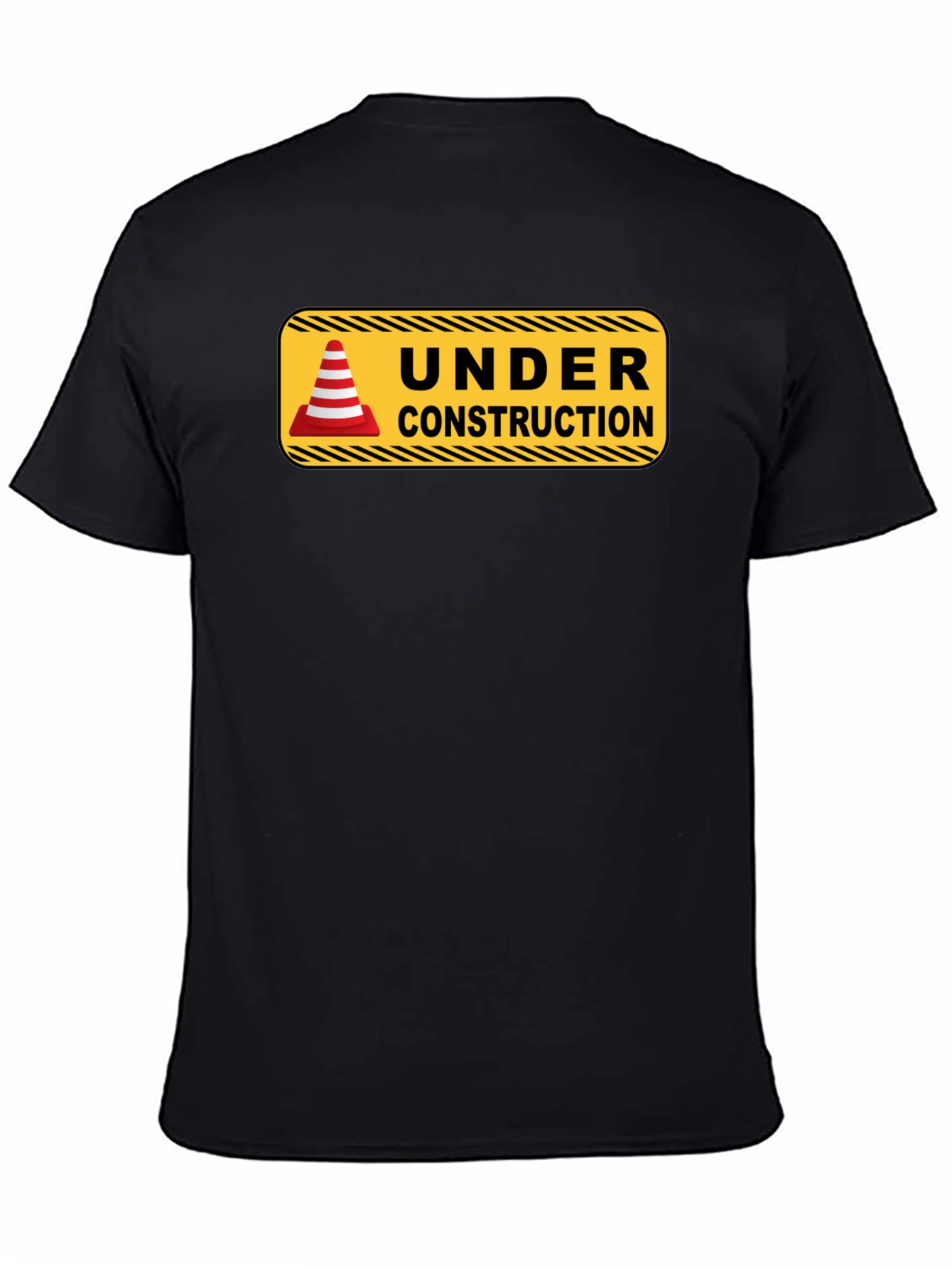 Under Construction Graphic Tee - Mens Black T-Shirt