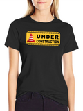 Under Construction Graphic Tee - Mens Black T-Shirt