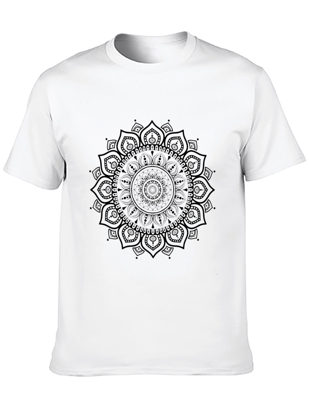 Black Mandala Graphic Tee - Stylish Casual Wear