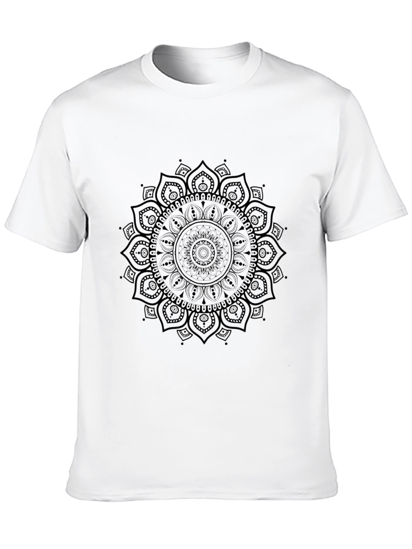 Black Mandala Graphic Tee - Stylish Casual Wear