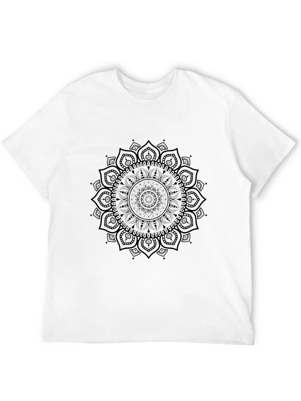 Black Mandala Graphic Tee - Stylish Casual Wear