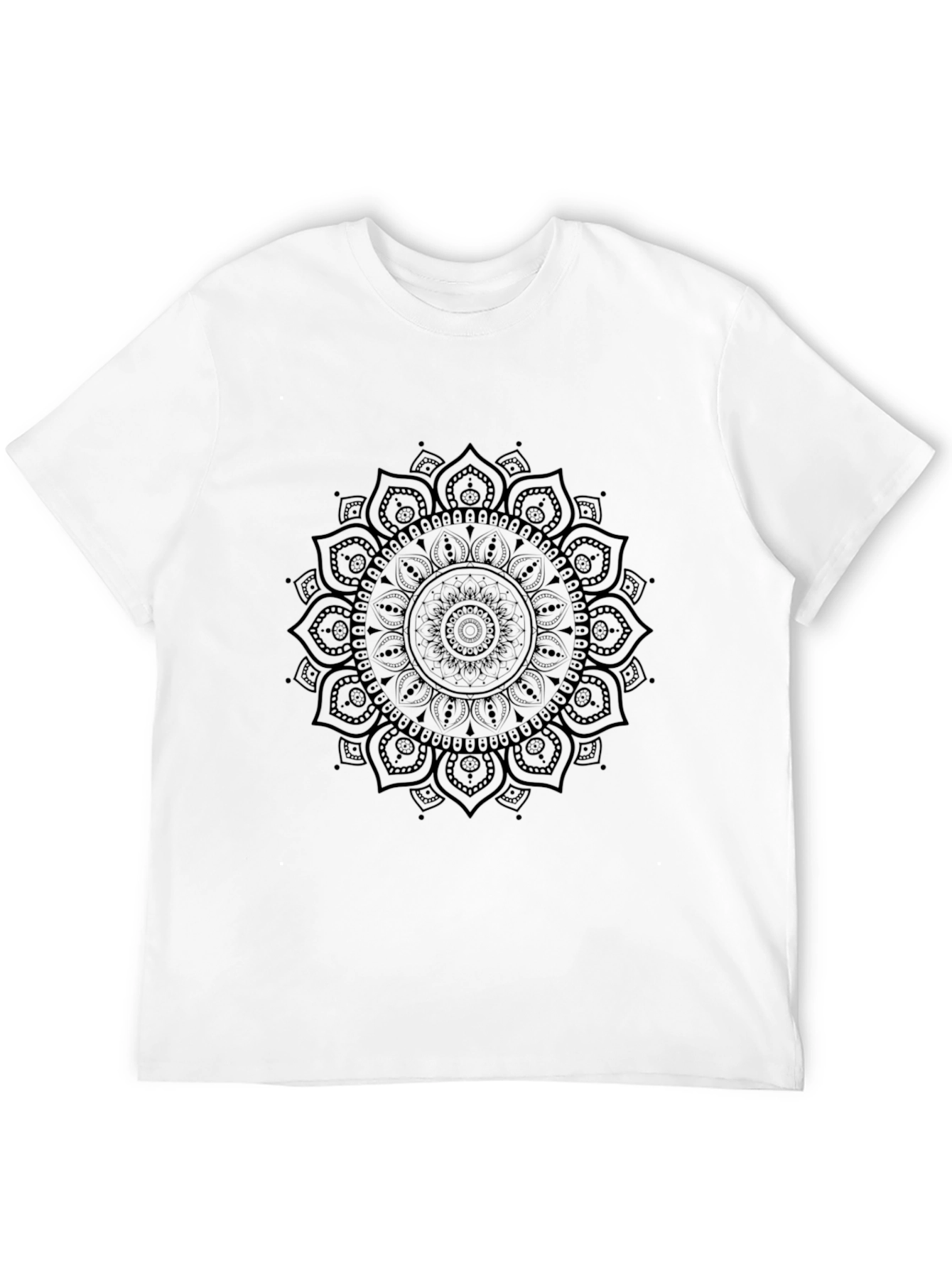 Black Mandala Graphic Tee - Stylish Casual Wear