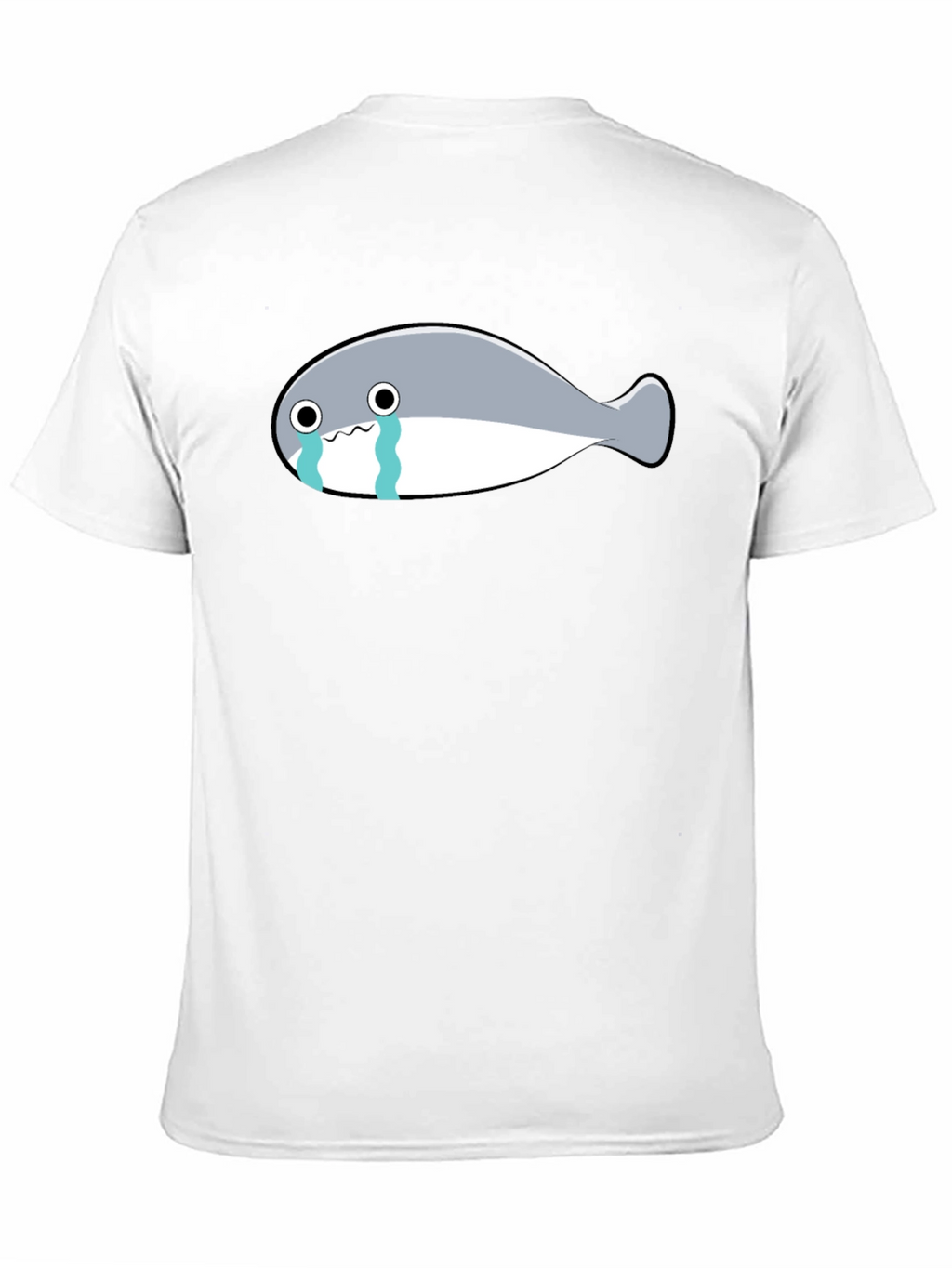 Crying Fish Graphic Tee - Black Casual T-Shirt