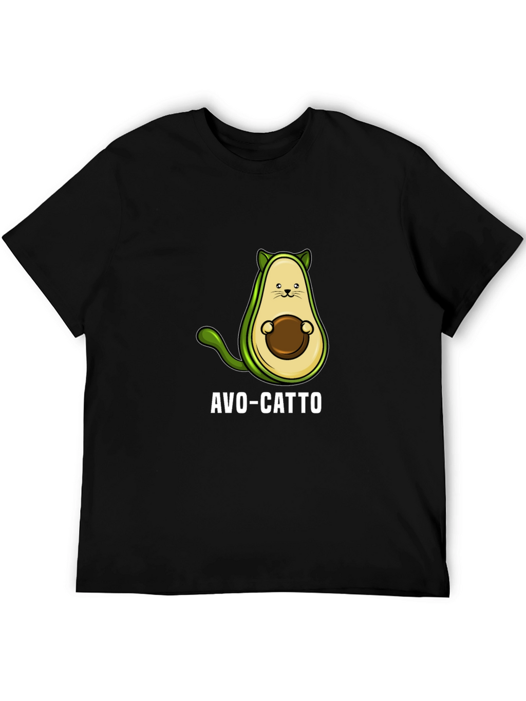 Avo-Catto Funny Avocado Cat Graphic T-Shirt