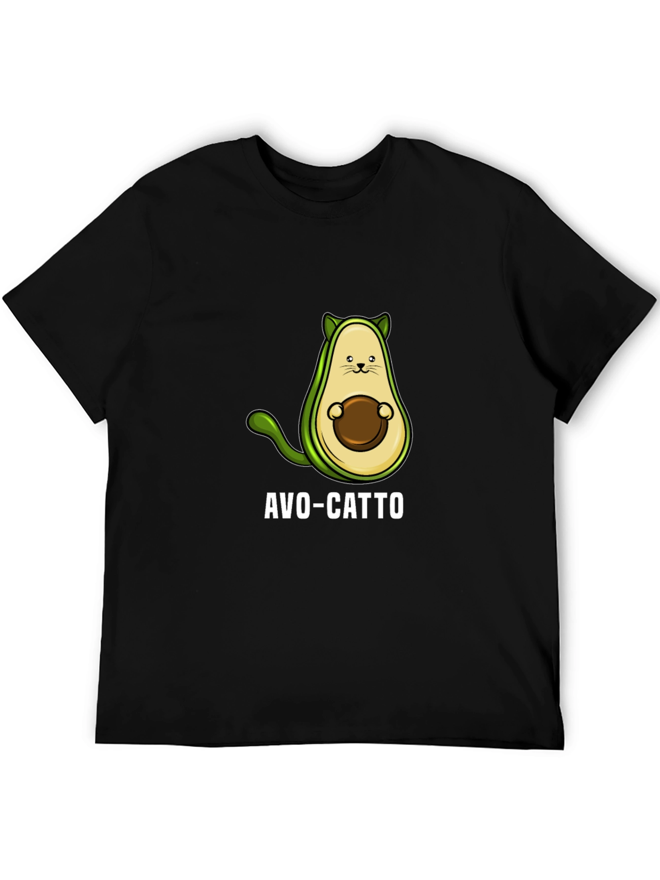 Avo-Catto Funny Avocado Cat Graphic T-Shirt
