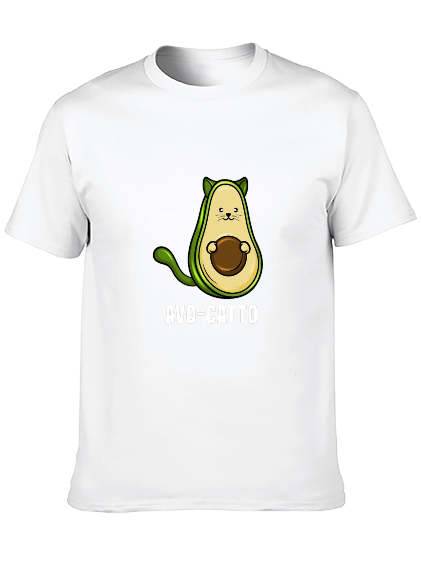 Avo-Catto Funny Avocado Cat Graphic T-Shirt