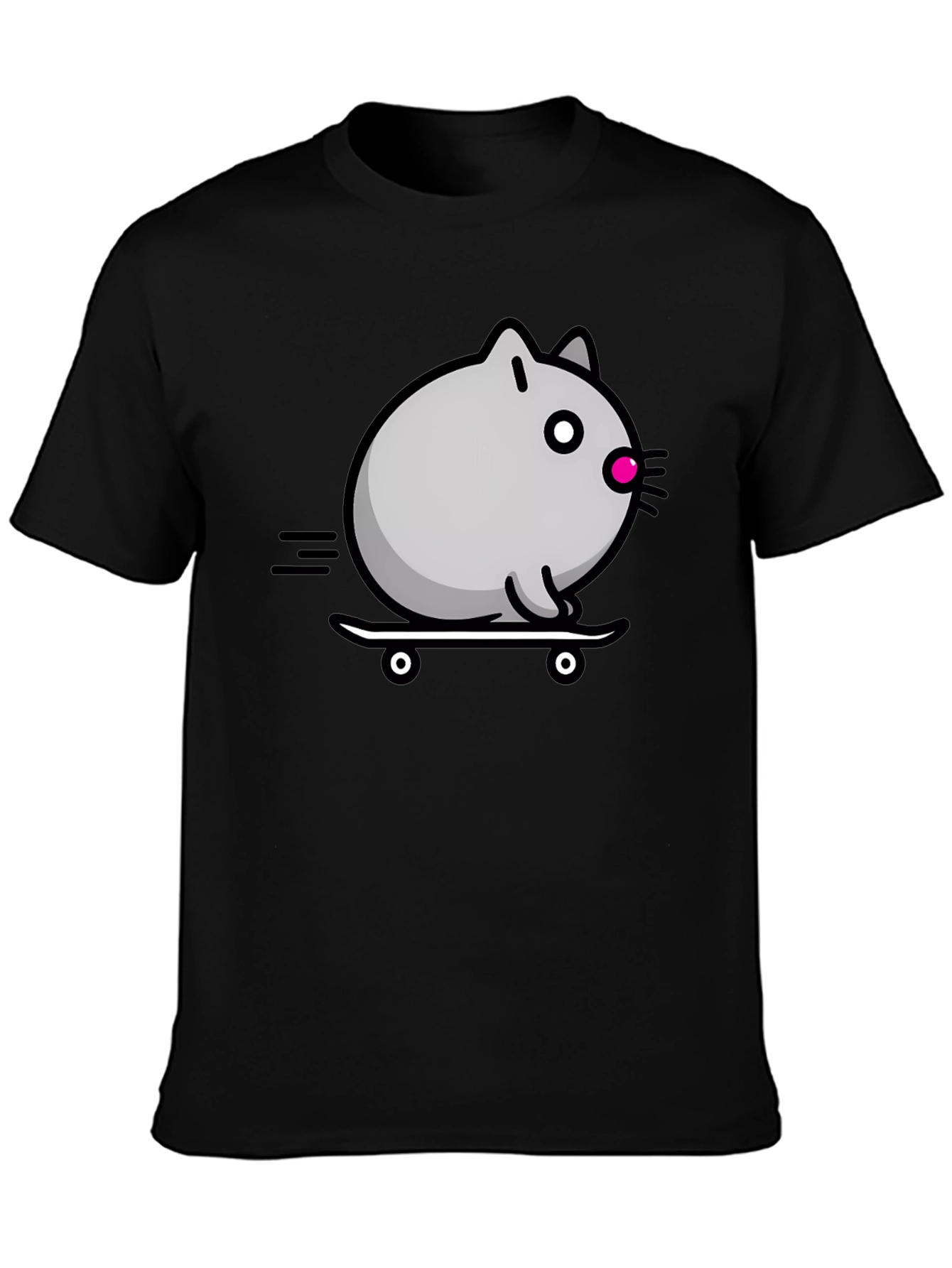 Skateboarding Cat T-Shirt - Cool Graphic Tee