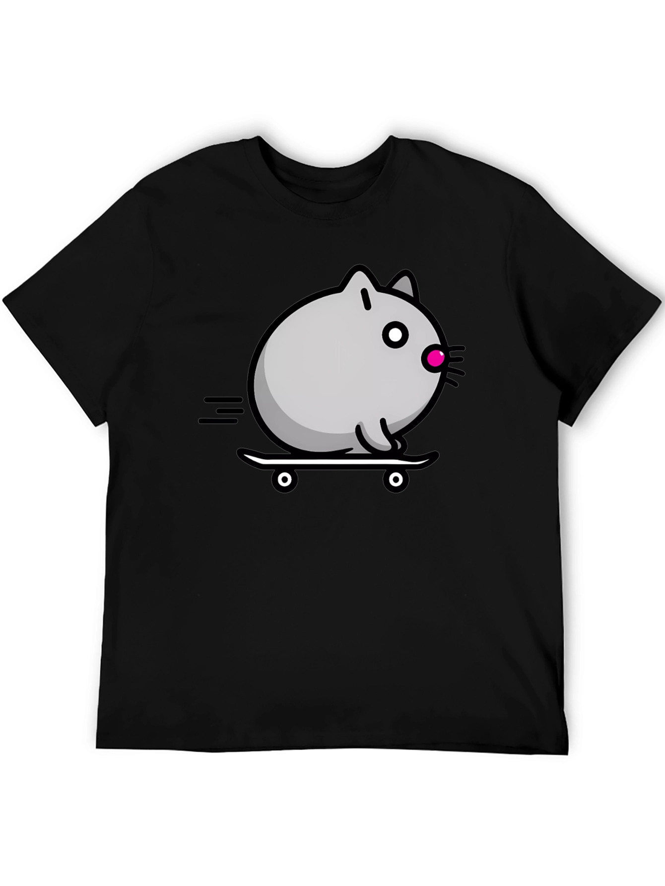 Skateboarding Cat T-Shirt - Cool Graphic Tee