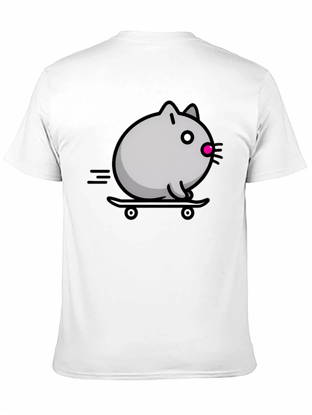Skateboarding Cat T-Shirt - Cool Graphic Tee