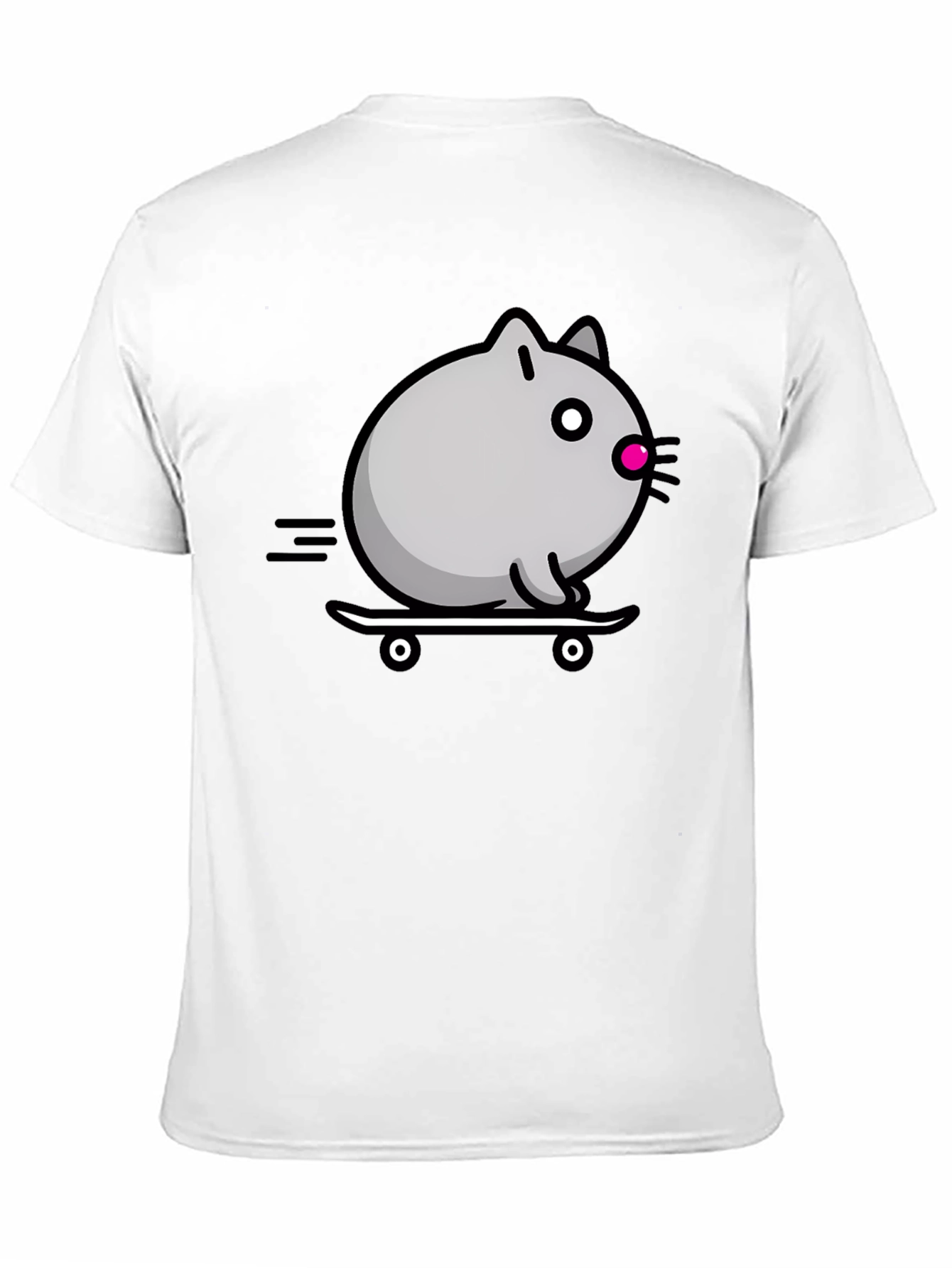 Skateboarding Cat T-Shirt - Cool Graphic Tee