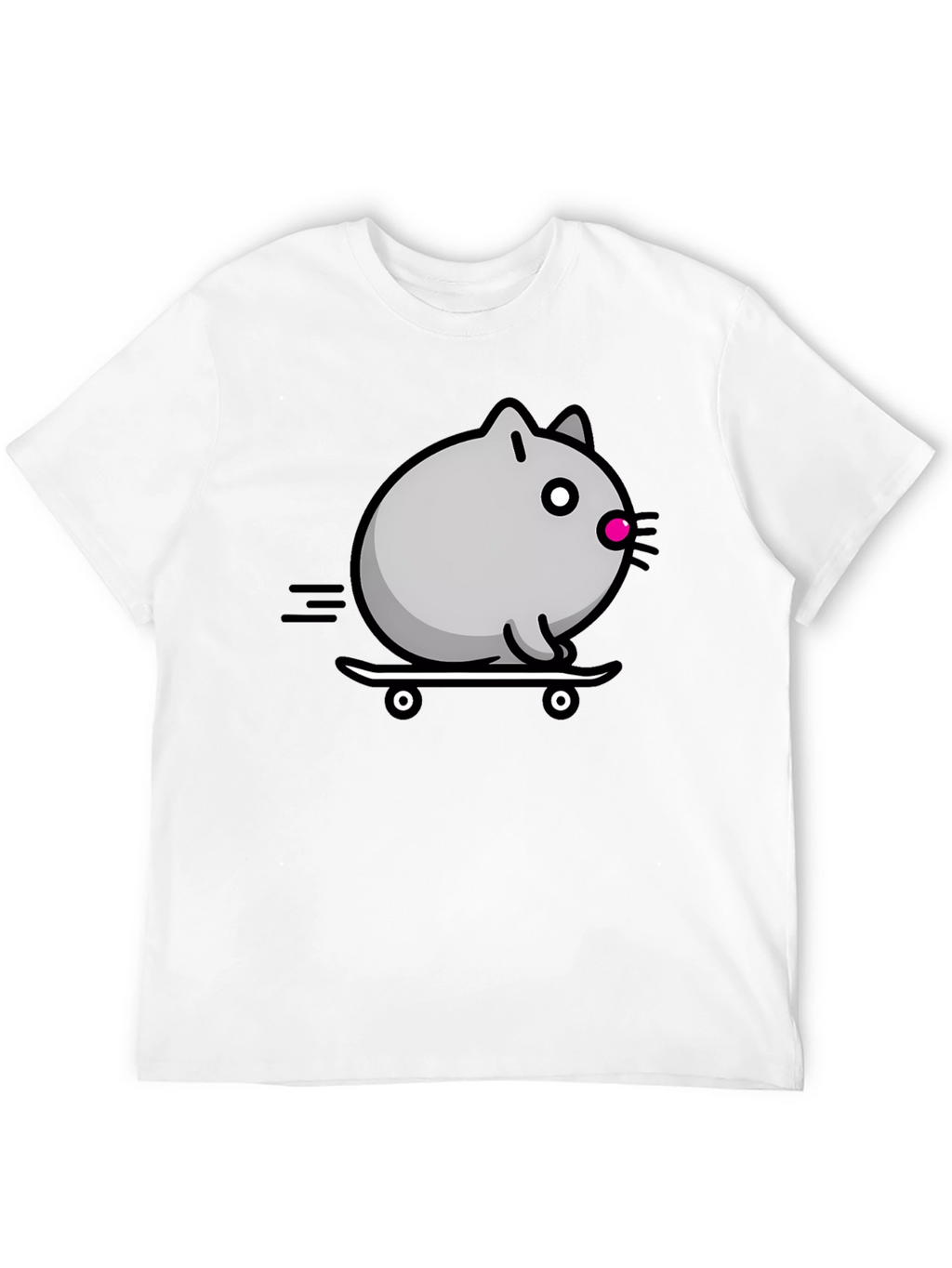 Skateboarding Cat T-Shirt - Cool Graphic Tee