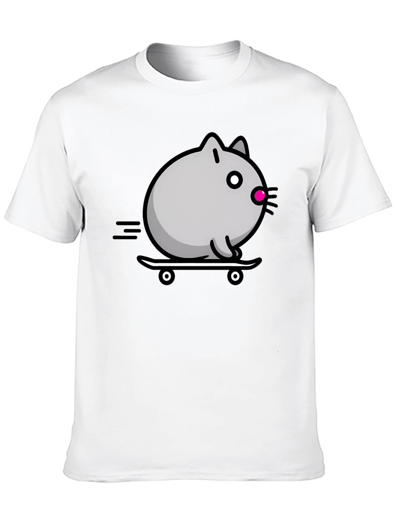 Skateboarding Cat T-Shirt - Cool Graphic Tee