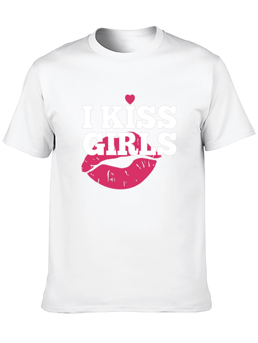 I Kiss Girls T-Shirt - Black Graphic Tee