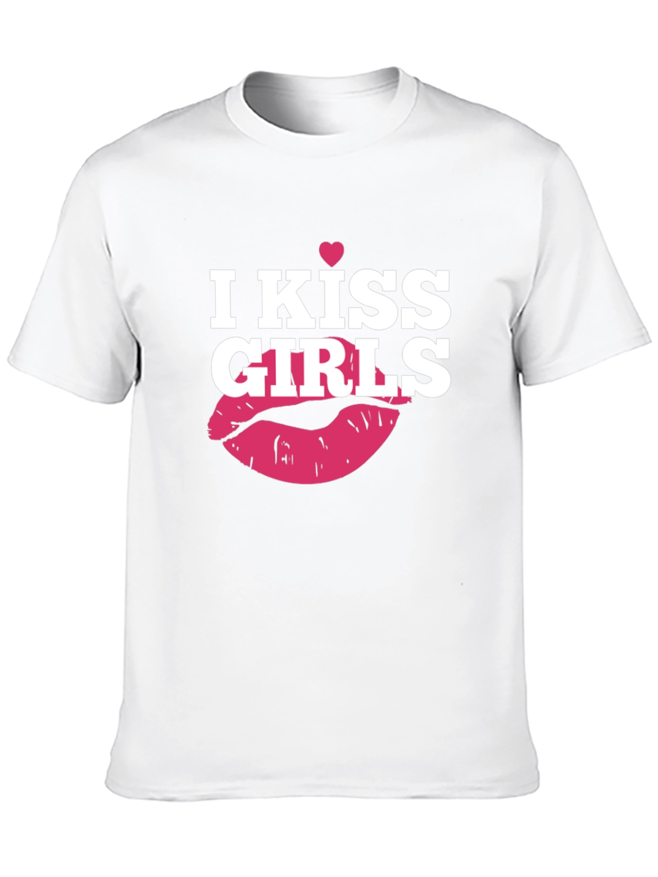 I Kiss Girls T-Shirt - Black Graphic Tee