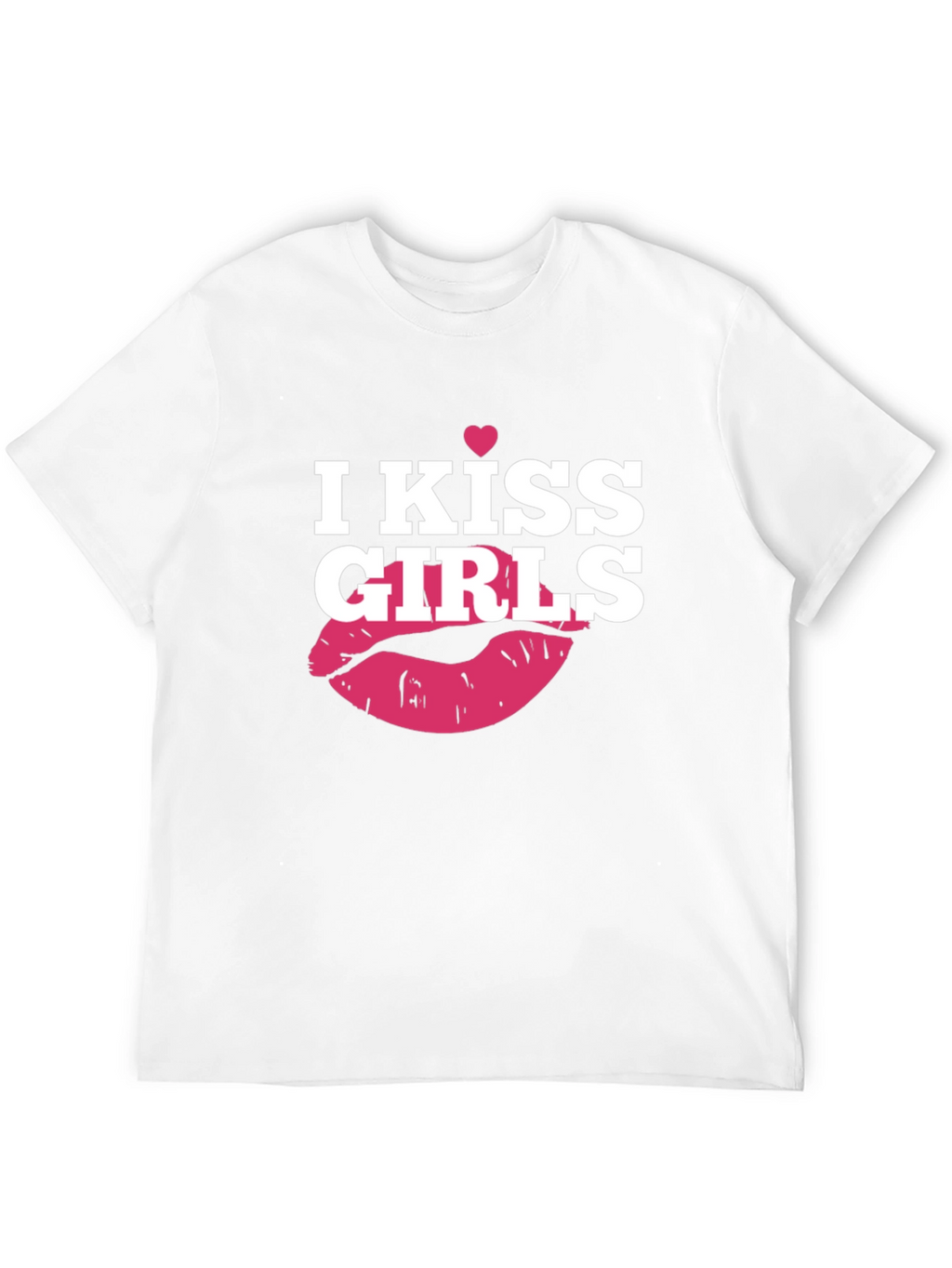 I Kiss Girls T-Shirt - Black Graphic Tee