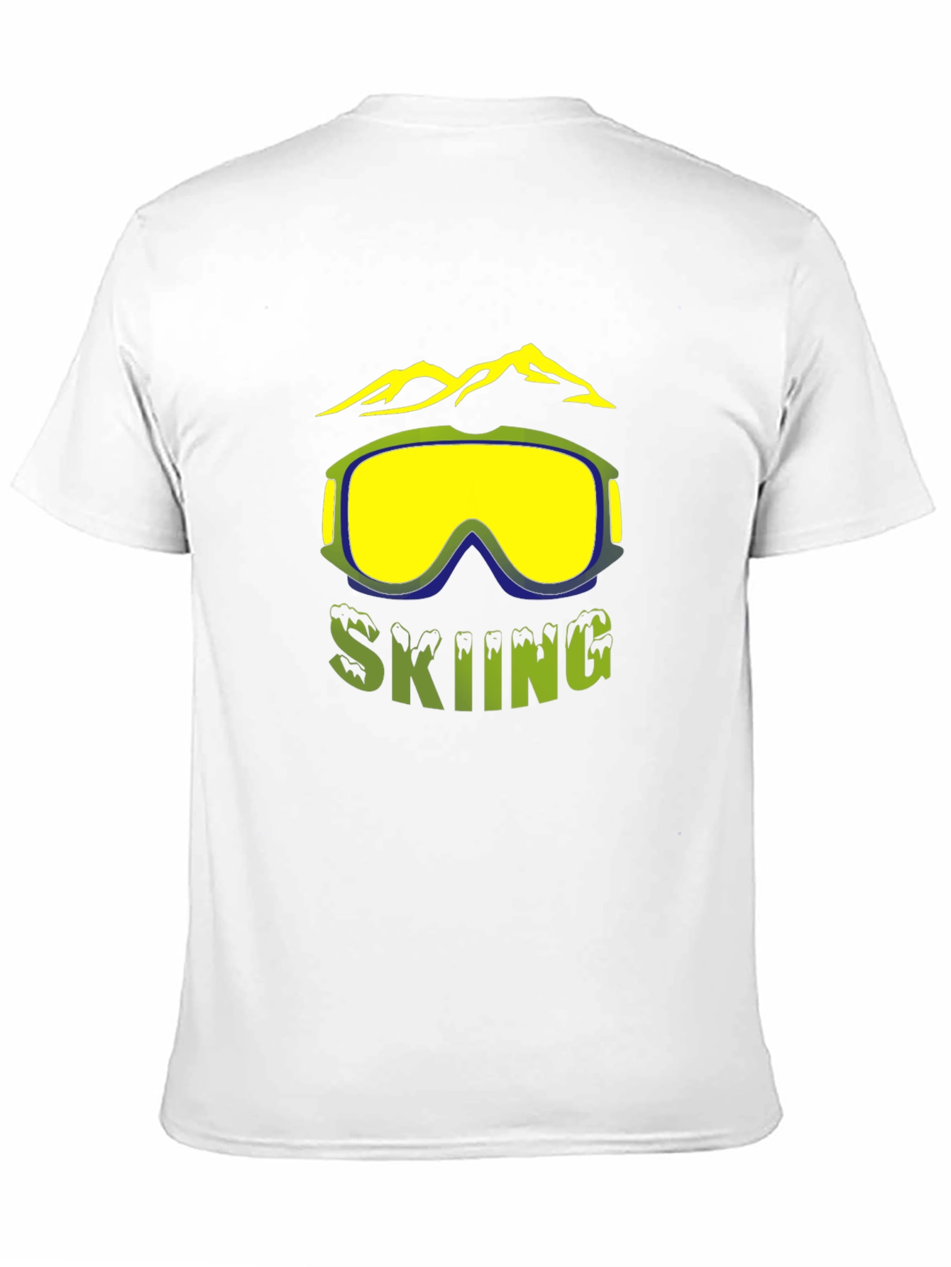 Skiing Graphic T-Shirt - Mountain & Goggles Design