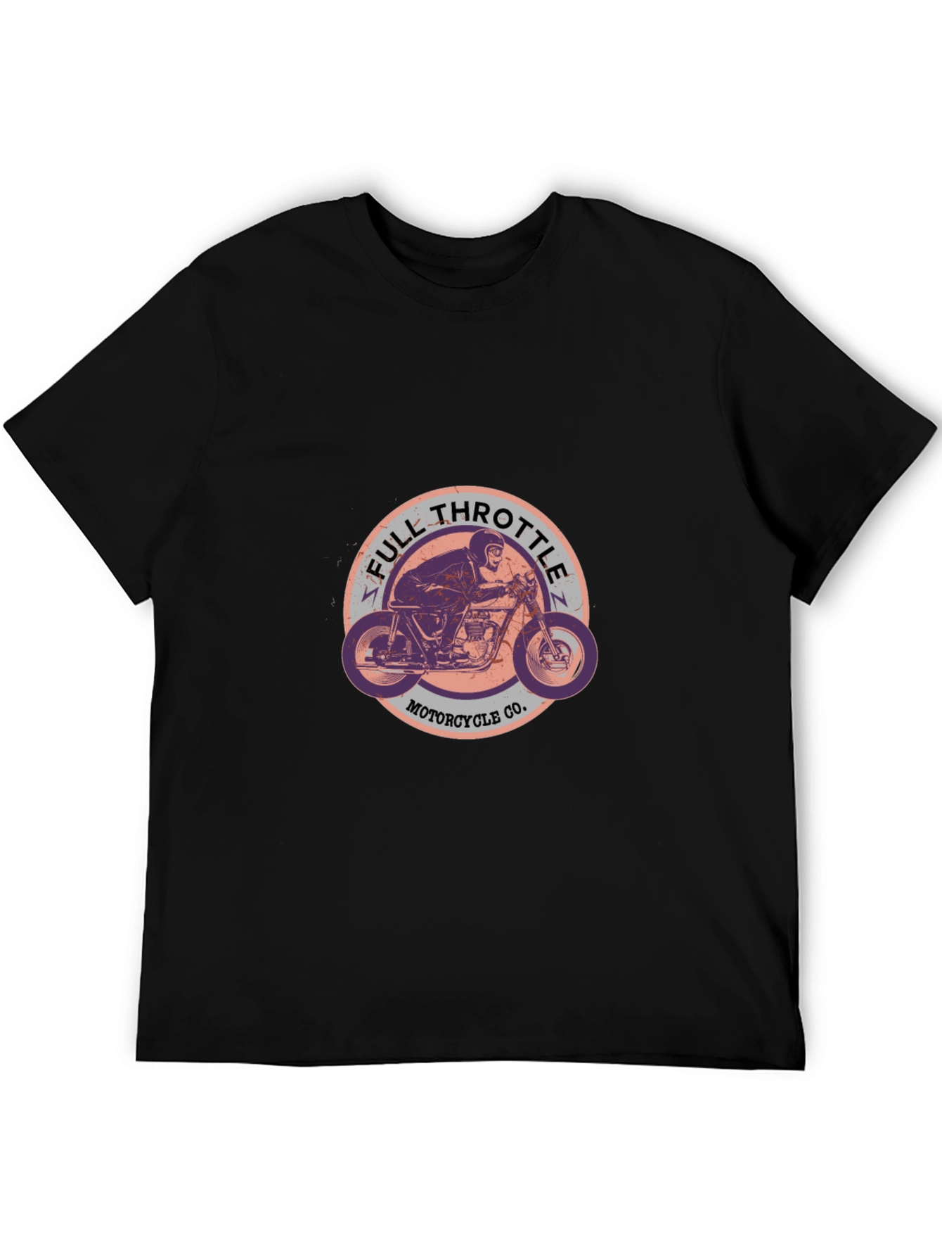 Full Throttle Motorcycle T-Shirt - Black
