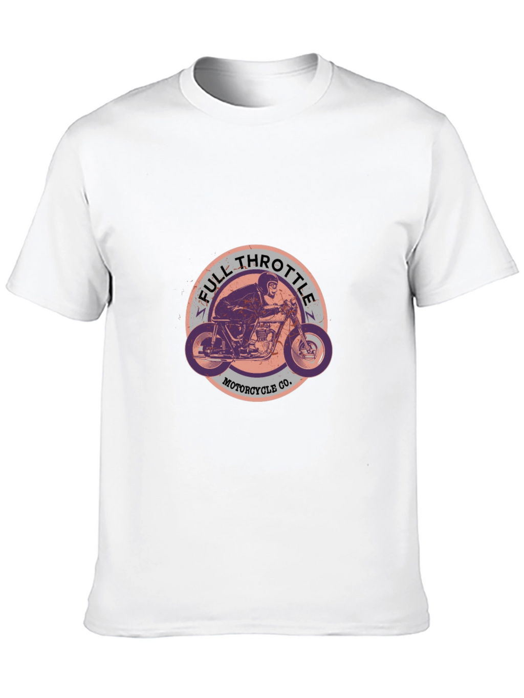 Full Throttle Motorcycle T-Shirt - Black