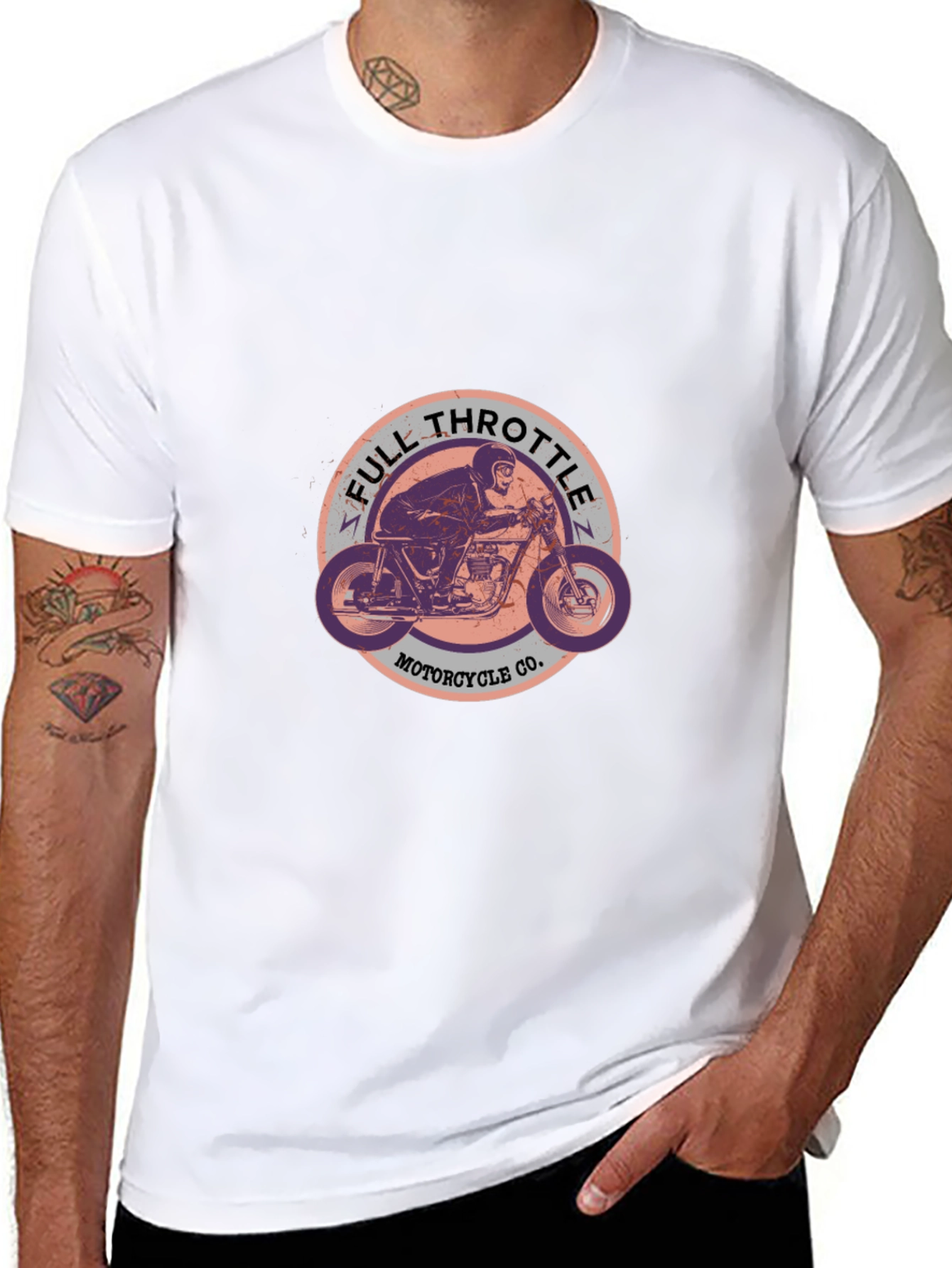 Full Throttle Motorcycle T-Shirt - Black