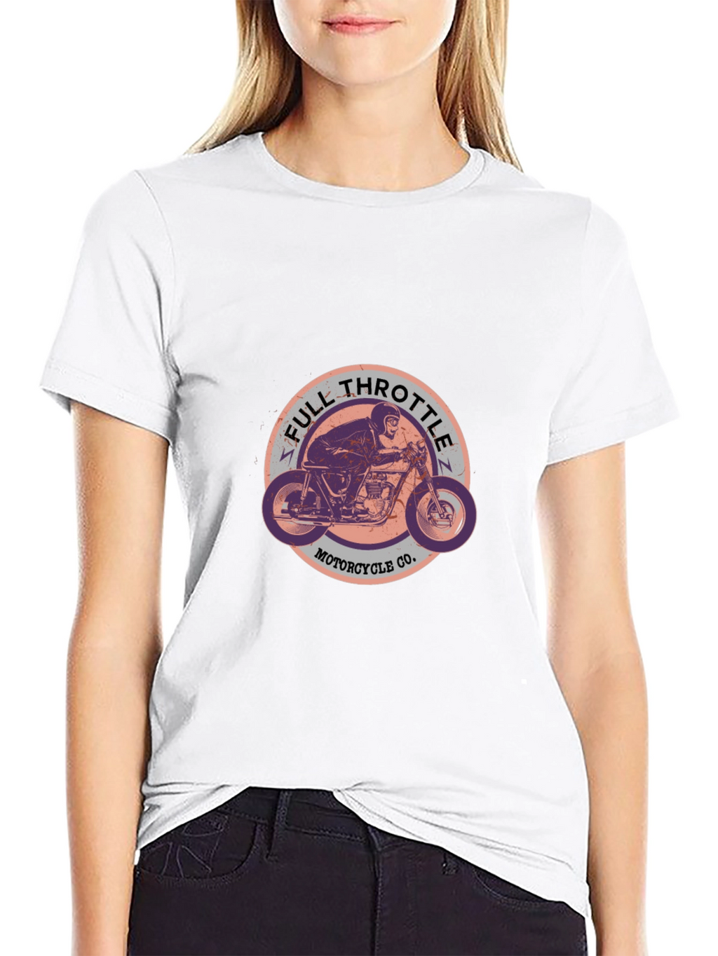 Full Throttle Motorcycle T-Shirt - Black