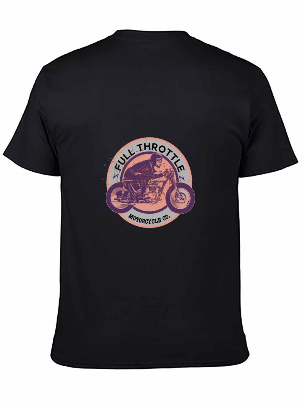 Full Throttle Motorcycle T-Shirt - Black
