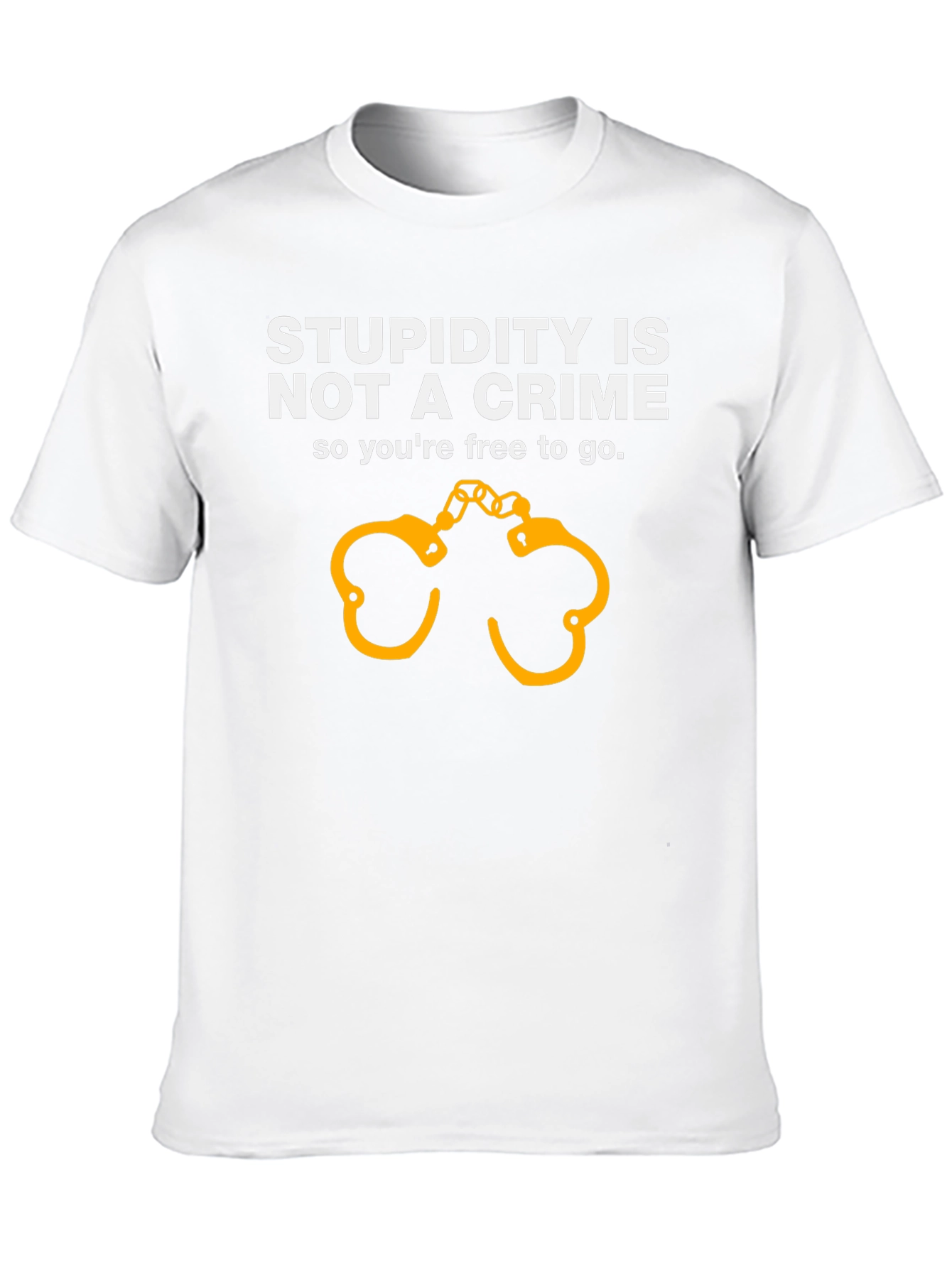 Stupidity Isnt A Crime Funny Graphic T-Shirt