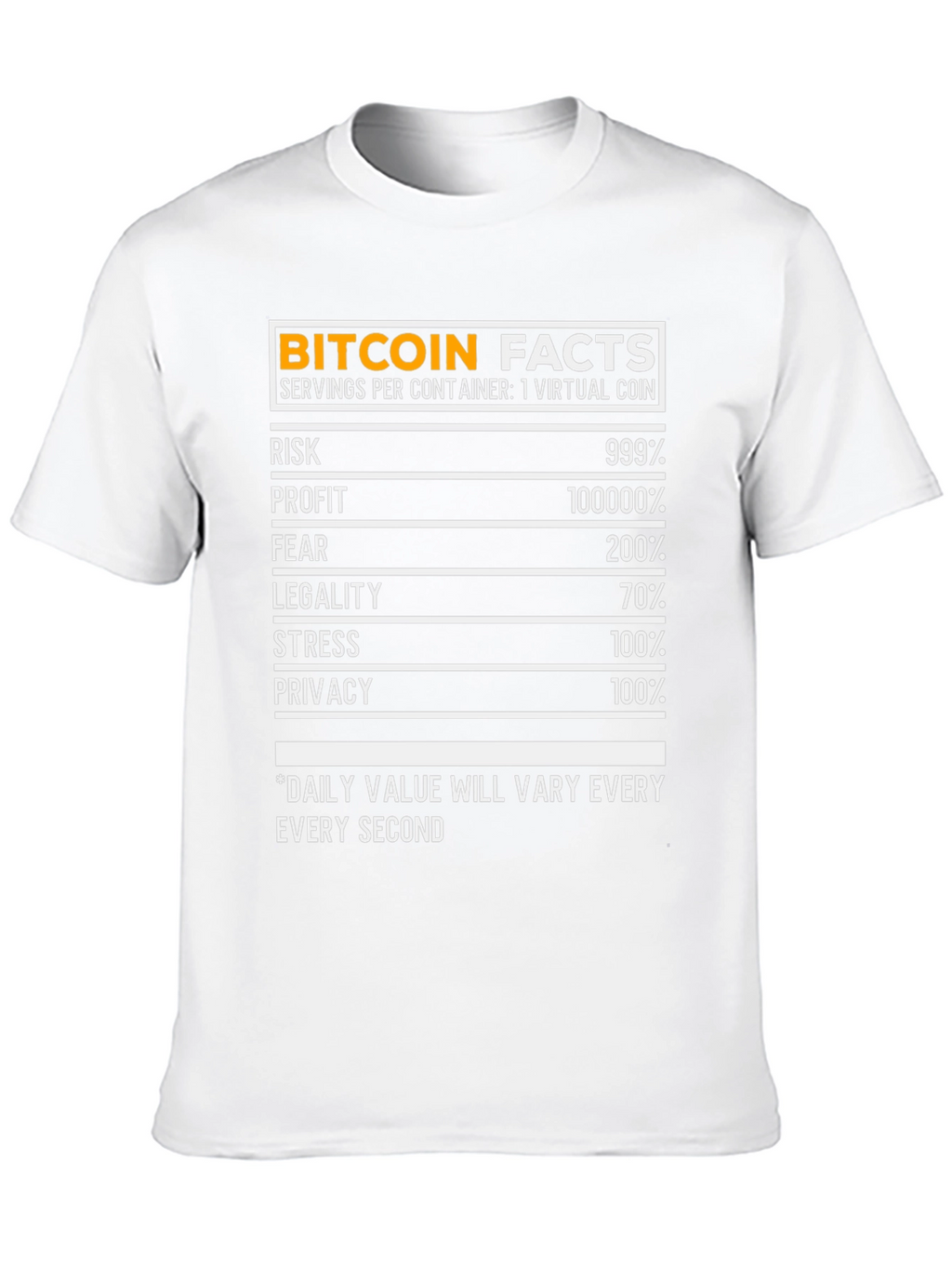 Bitcoin Facts Funny Black T-Shirt