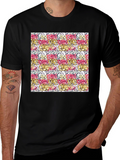 Abstract Art Print Black Tee