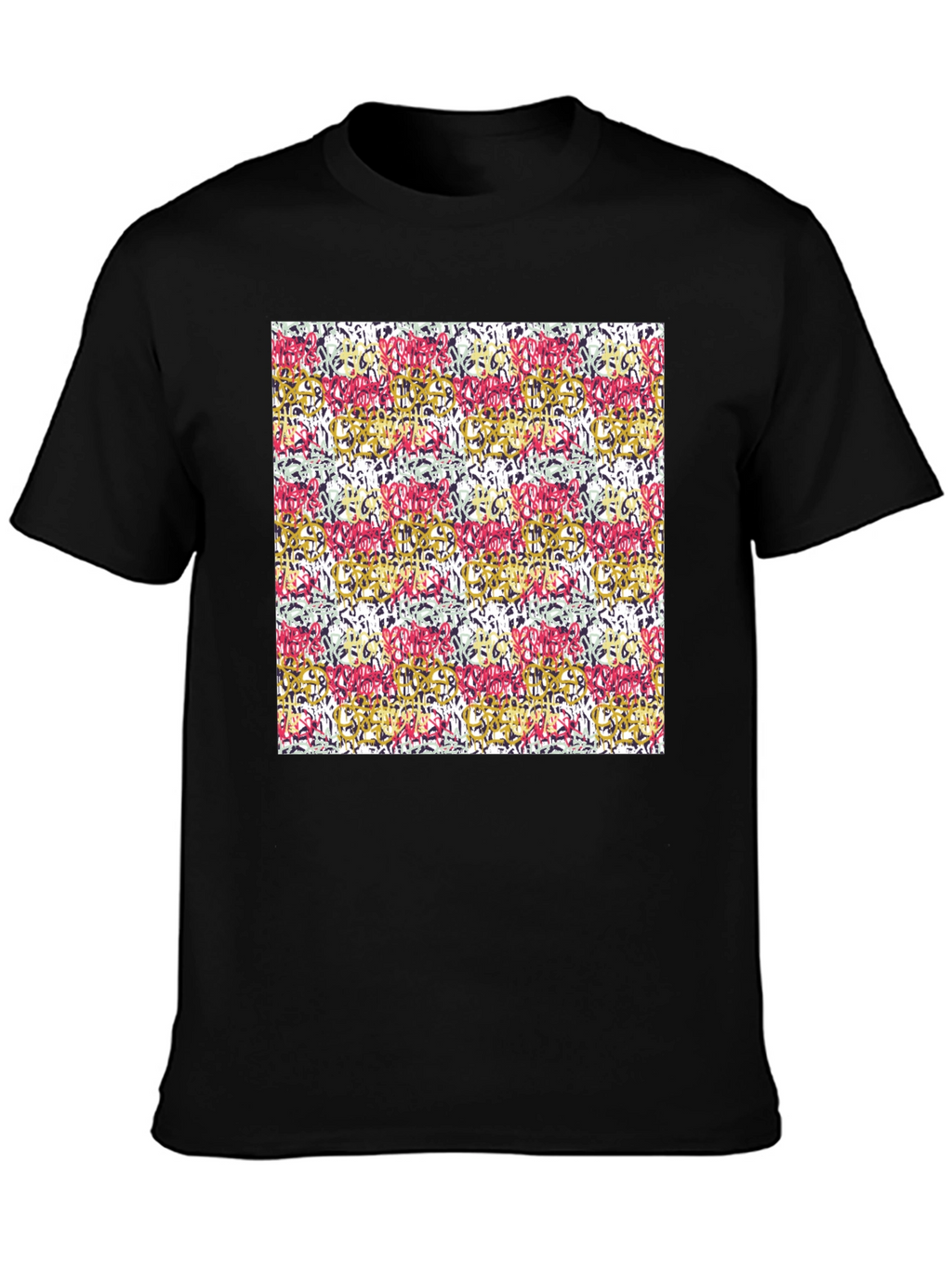 Abstract Art Print Black Tee