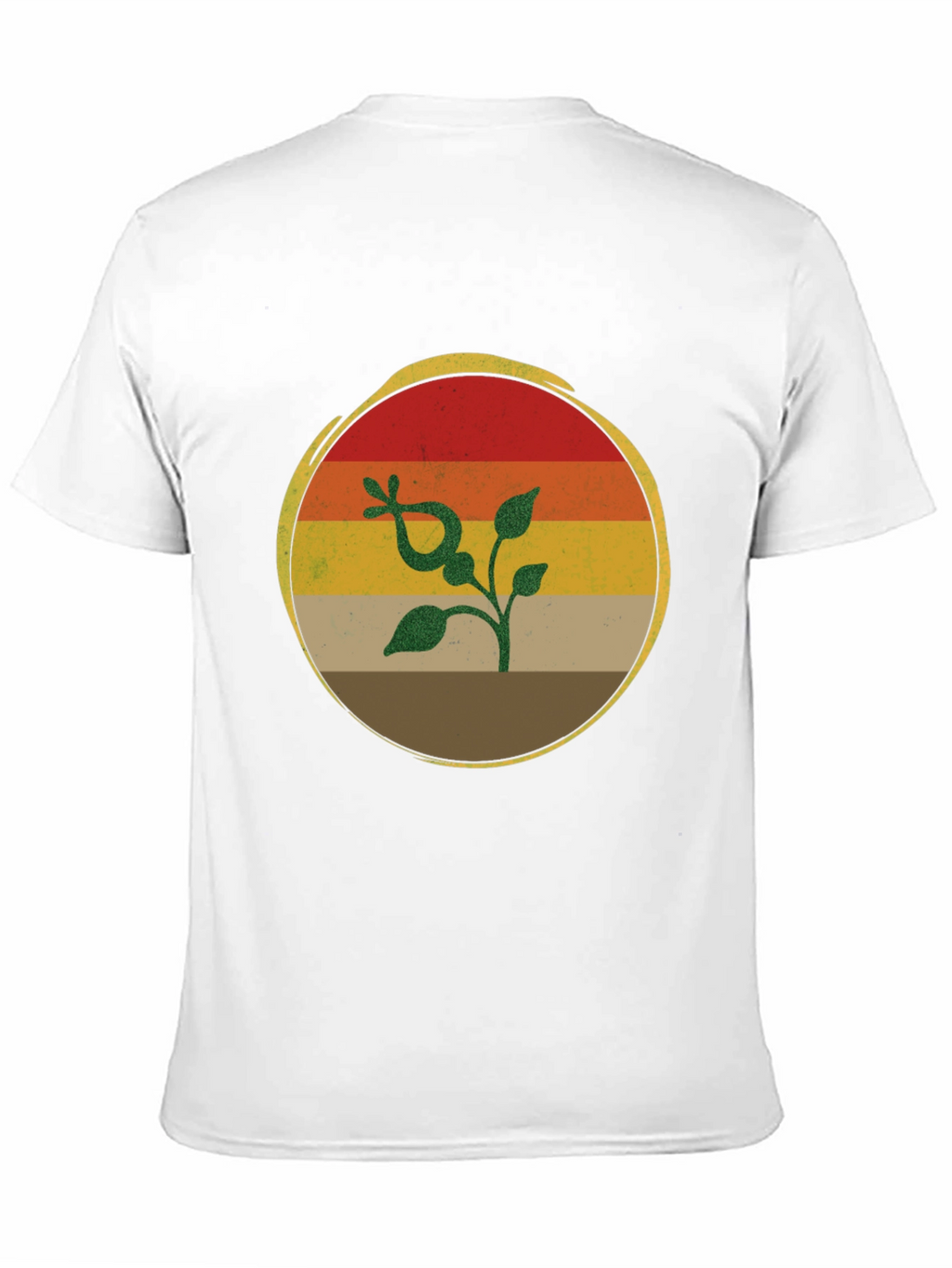 Retro Sunset Plant Graphic T-Shirt