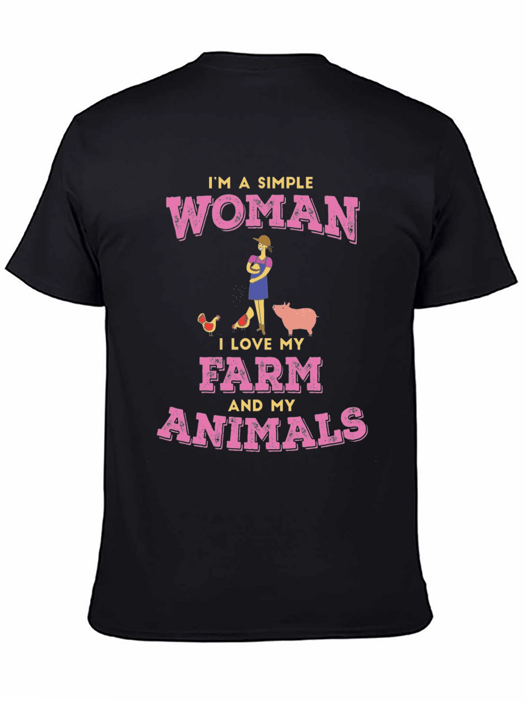 Simple Woman Farm Animals Graphic Tee