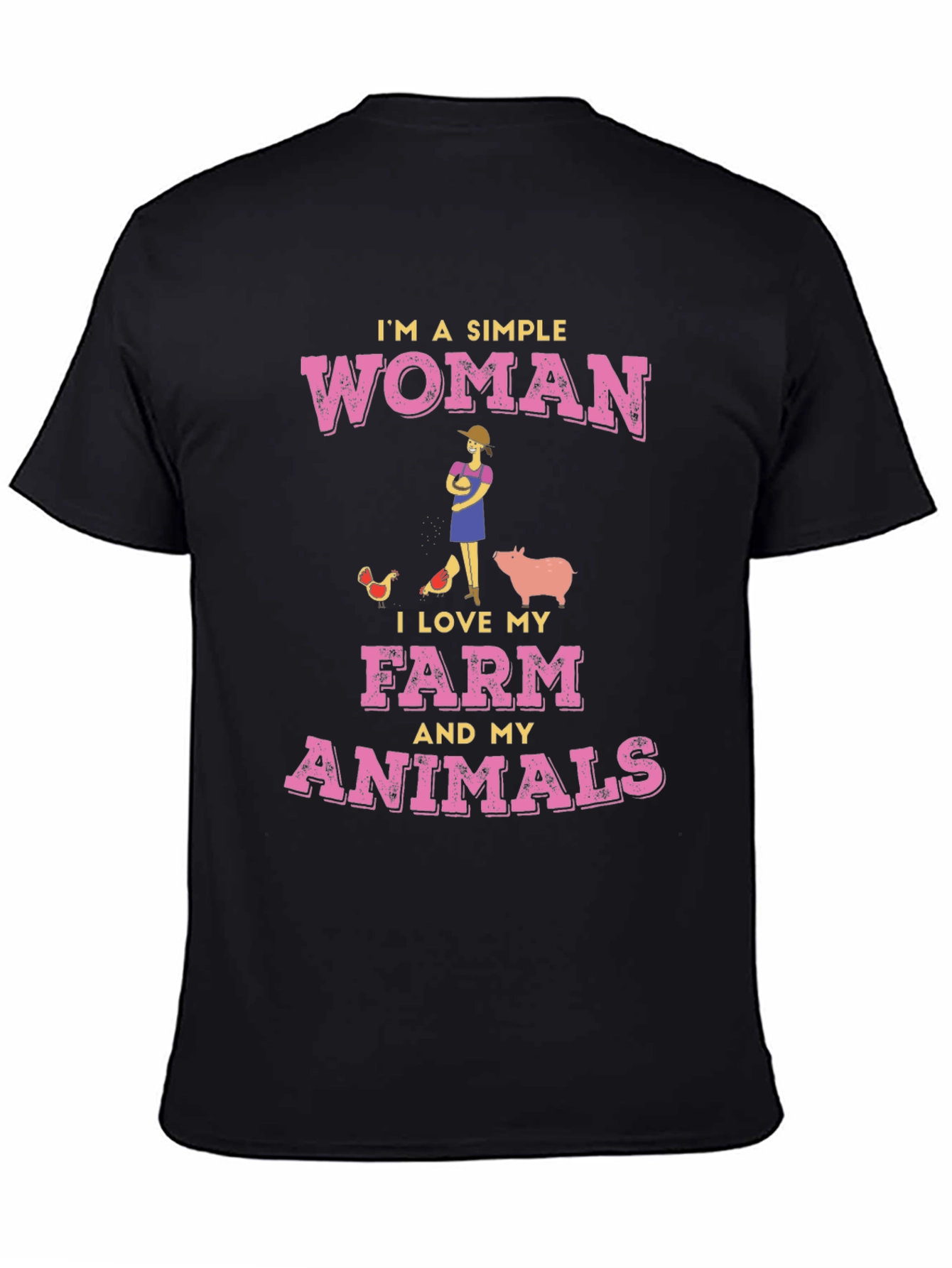 Simple Woman Farm Animals Graphic Tee
