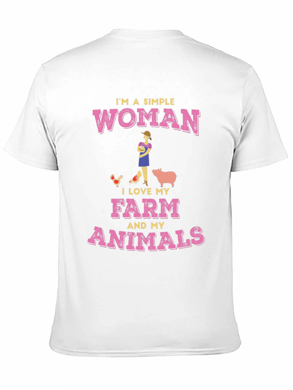 Simple Woman Farm Animals Graphic Tee