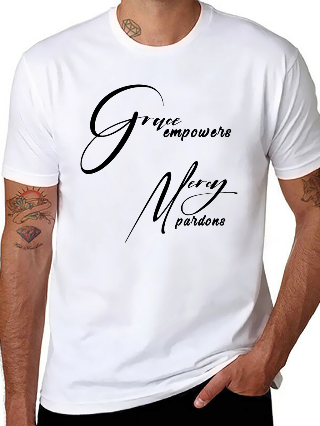 Grace Empowers Mens Black T-Shirt
