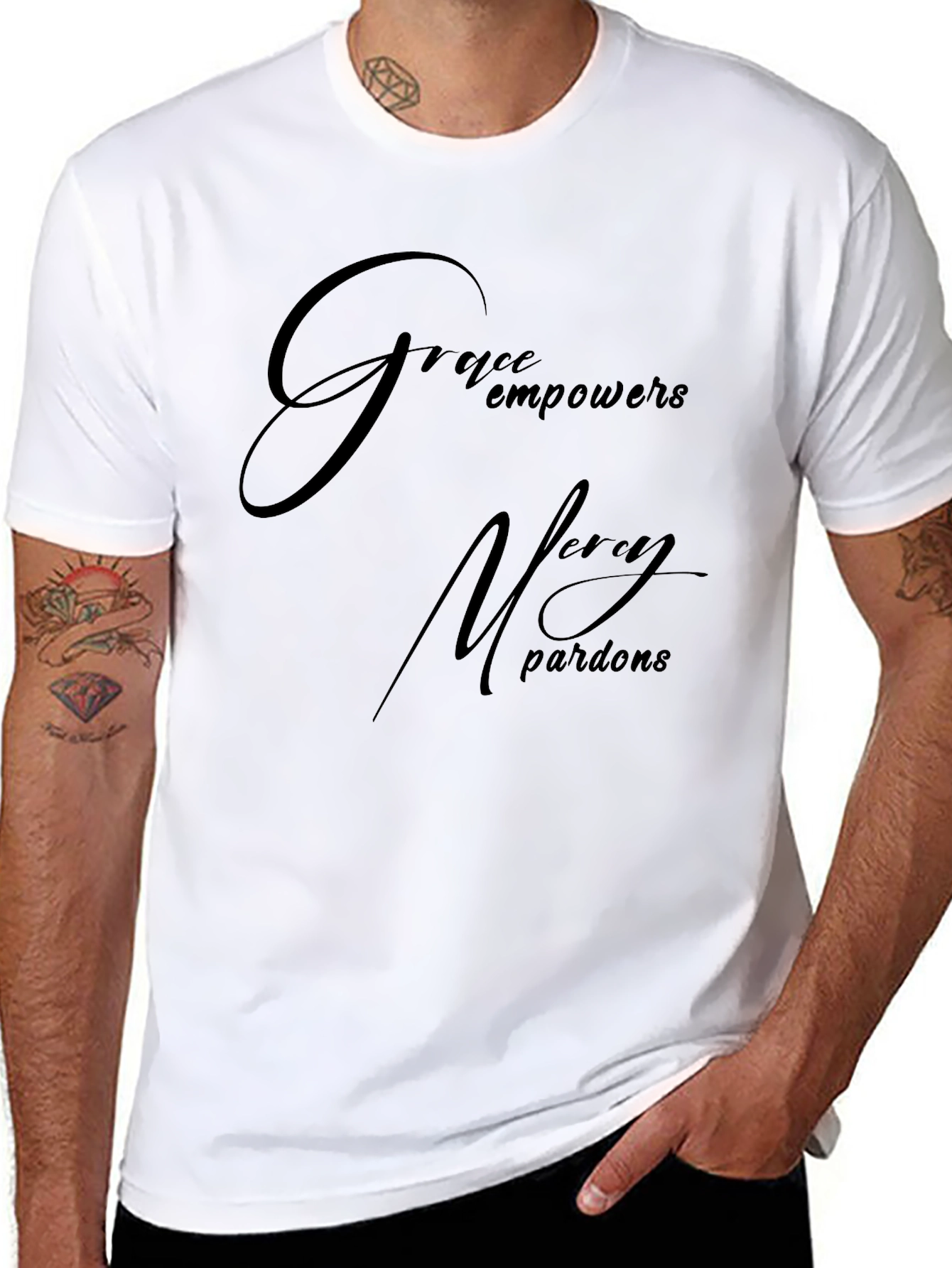 Grace Empowers Mens Black T-Shirt