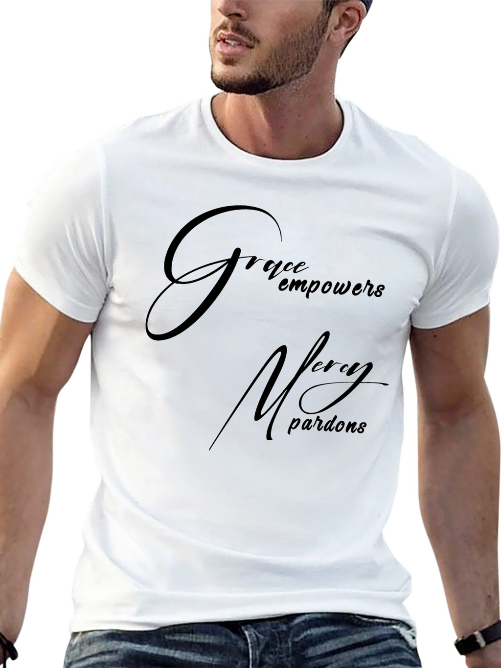 Grace Empowers Mens Black T-Shirt