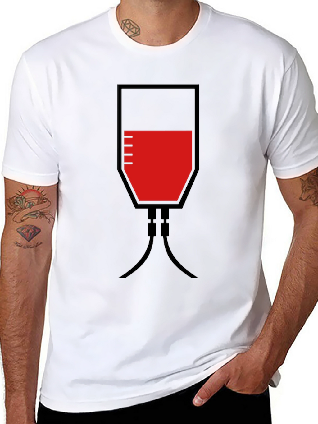Blood Bag Graphic T-Shirt - Novelty Medical Tee