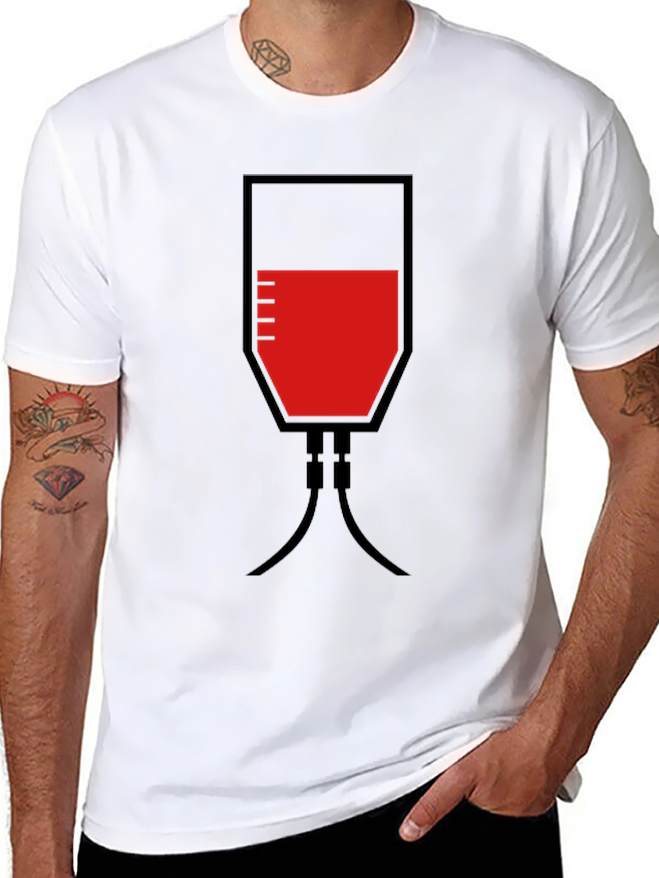 Blood Bag Graphic T-Shirt - Novelty Medical Tee