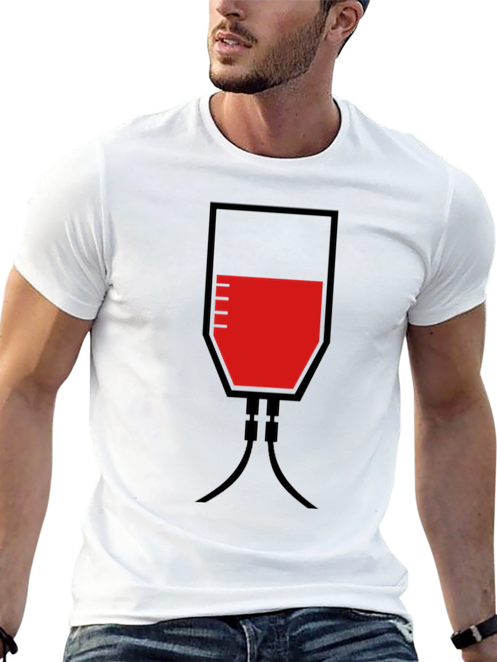 Blood Bag Graphic T-Shirt - Novelty Medical Tee