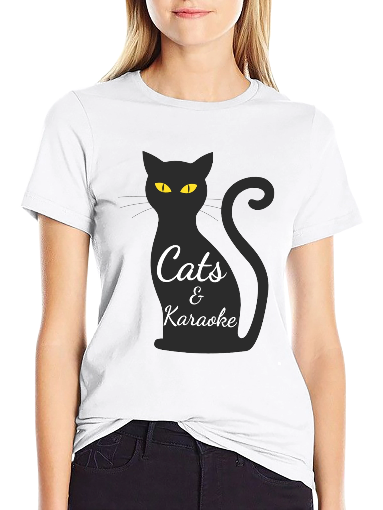 Cats & Karaoke Black T-Shirt