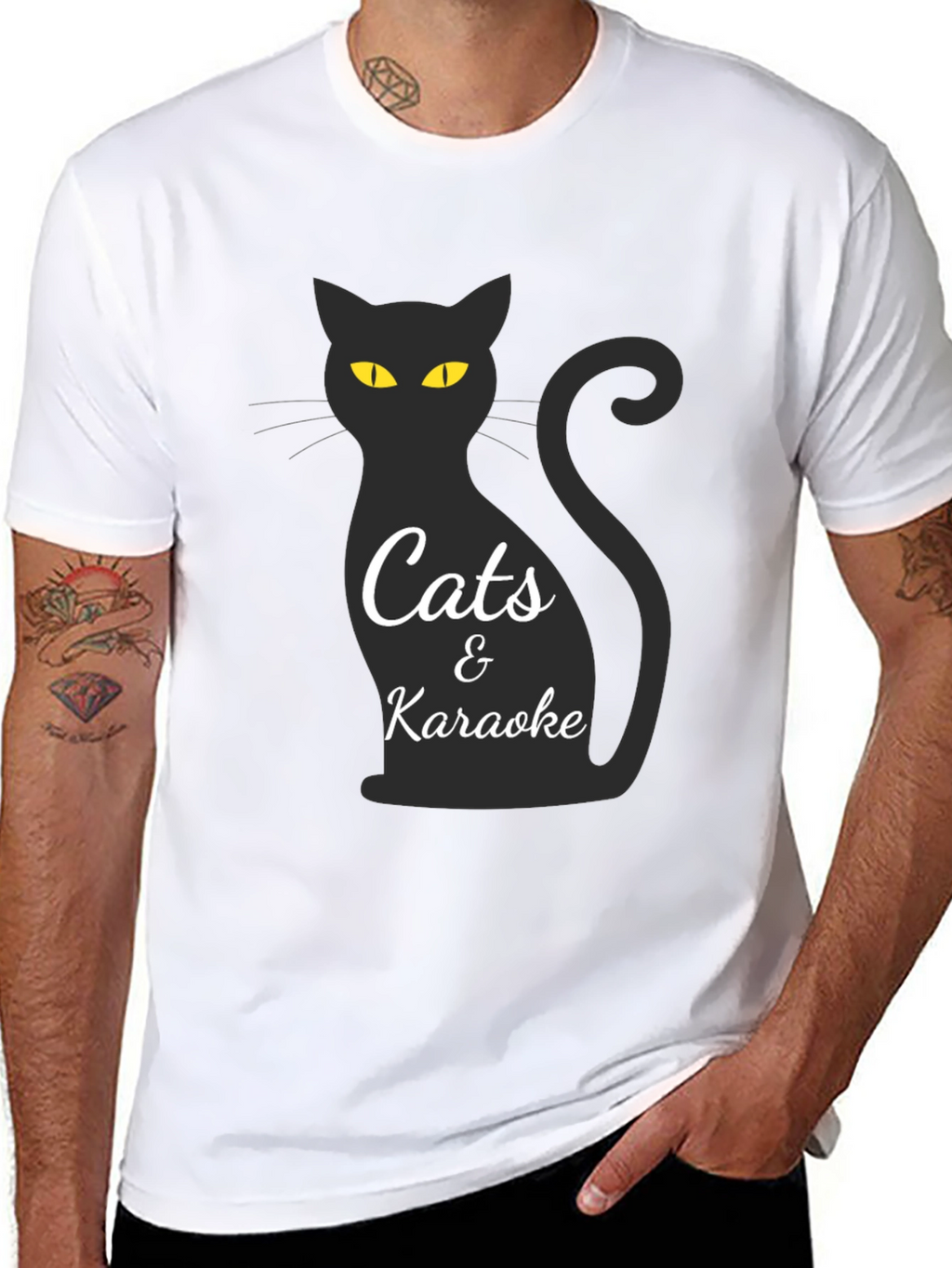 Cats & Karaoke Black T-Shirt