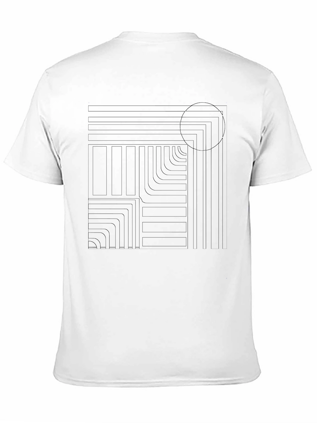 Geometric Graphic Print Mens Black T-Shirt