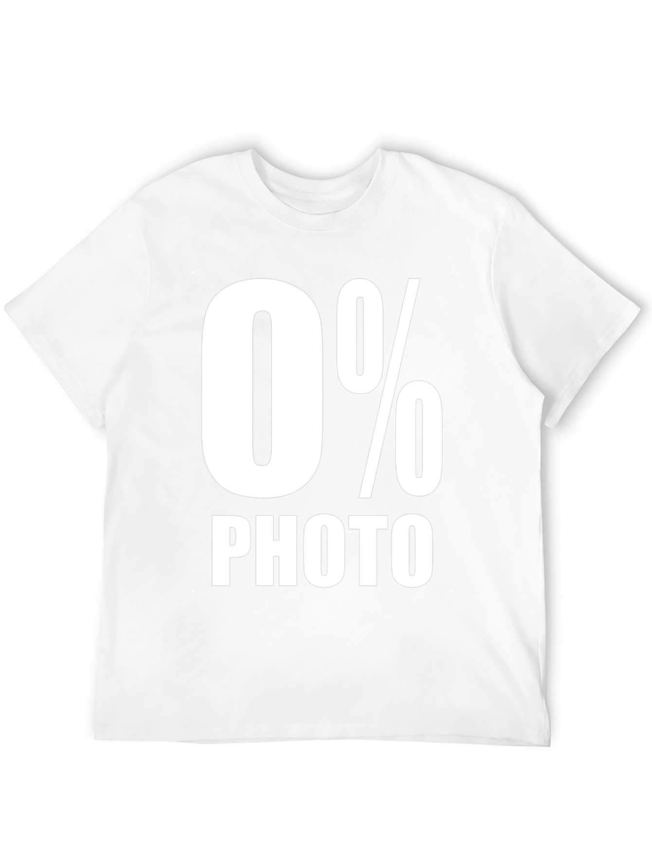 Funny 0% Photo Mens Black Graphic Tee