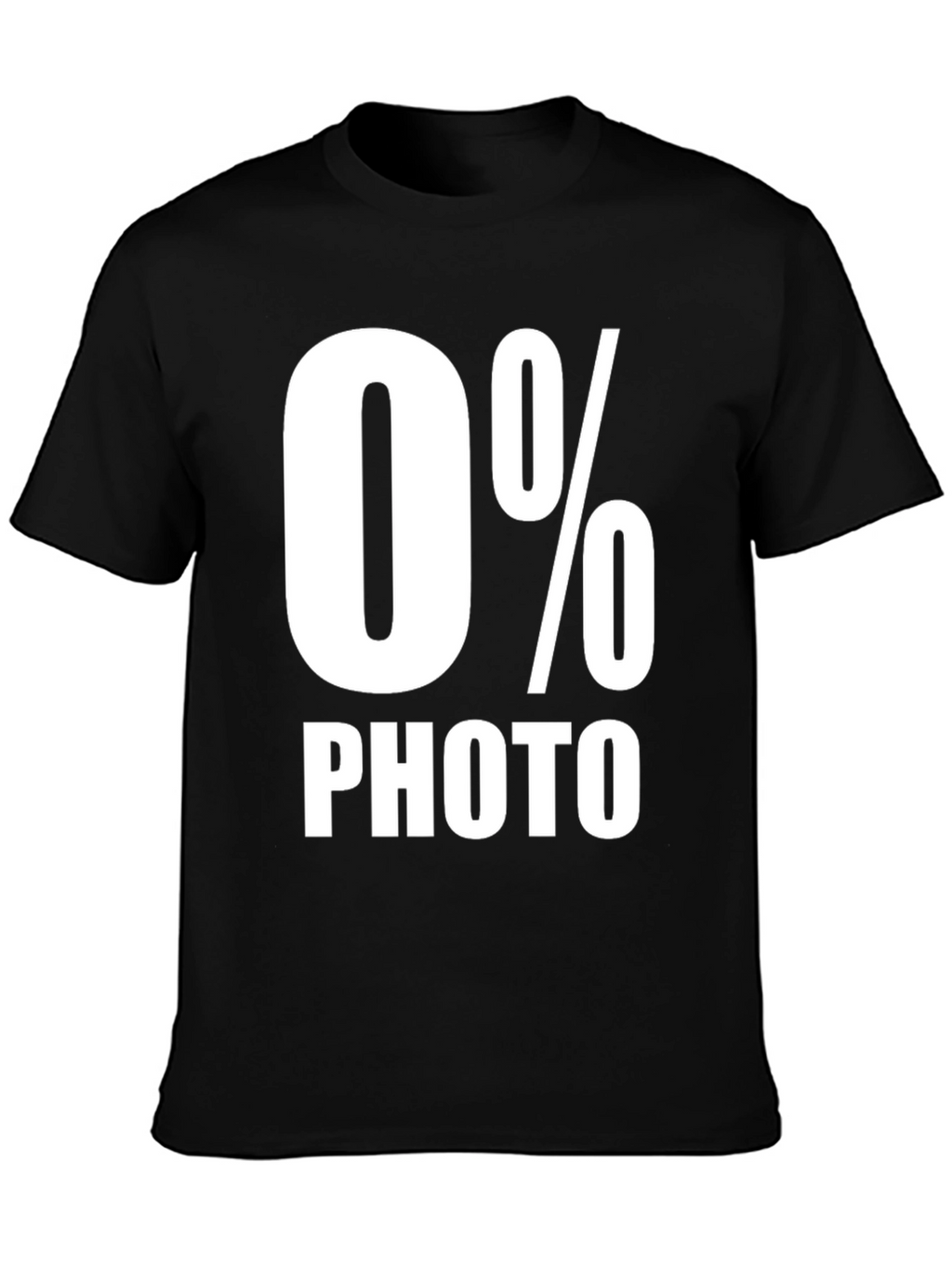 Funny 0% Photo Mens Black Graphic Tee