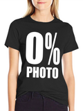 Funny 0% Photo Mens Black Graphic Tee