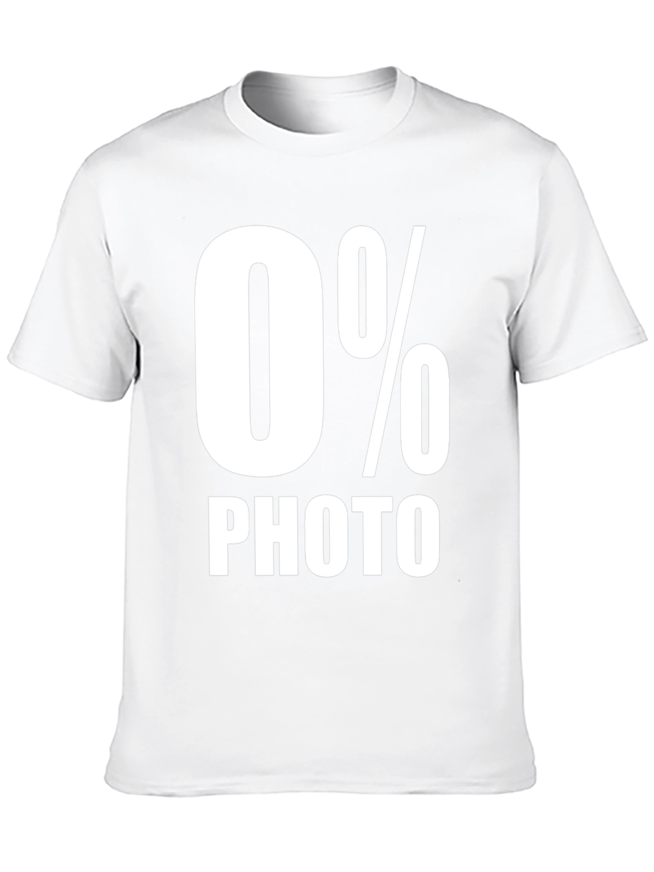 Funny 0% Photo Mens Black Graphic Tee